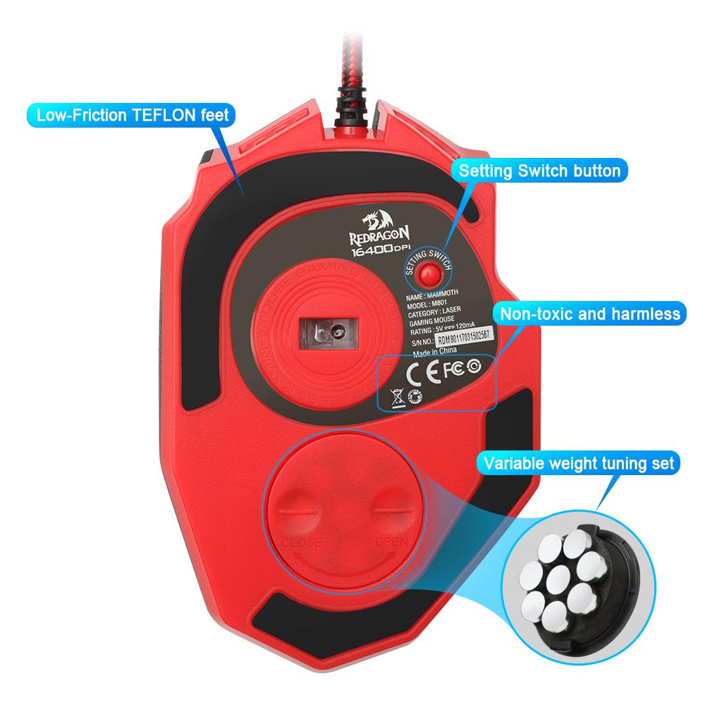 Gaming Mouse 16400 DPI with 9 Programmable Buttons