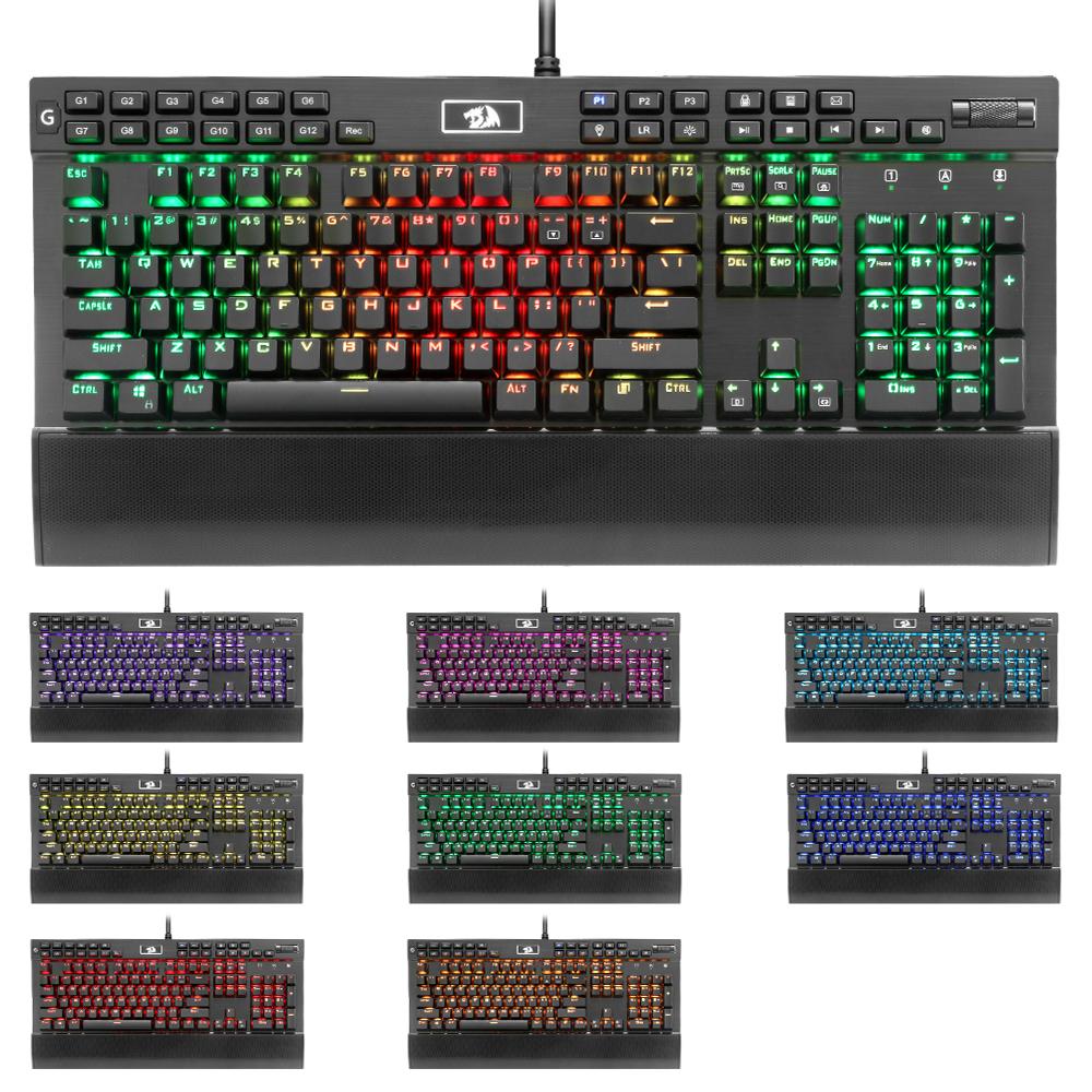 Full-Color Backlit Mechanical Gaming Keyboard 104 Keys