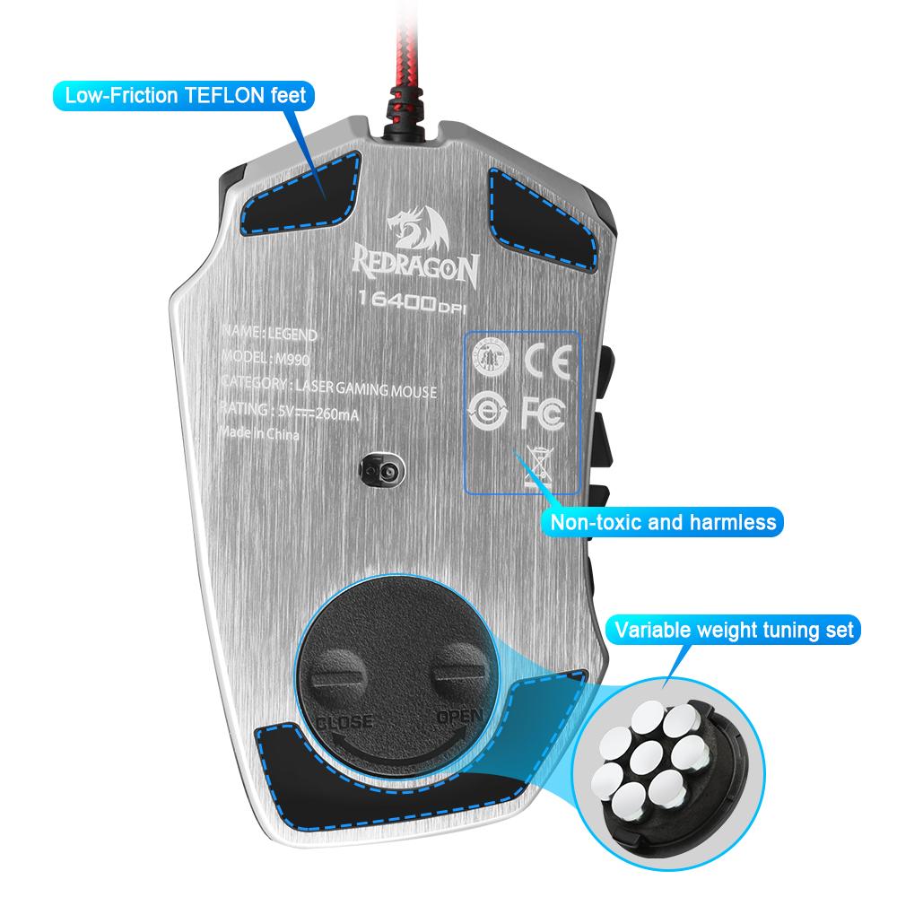 Gaming Mouse with 24 Programmable Buttons for MMOs