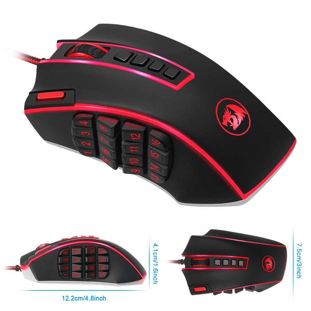 Gaming Mouse with 24 Programmable Buttons for MMOs