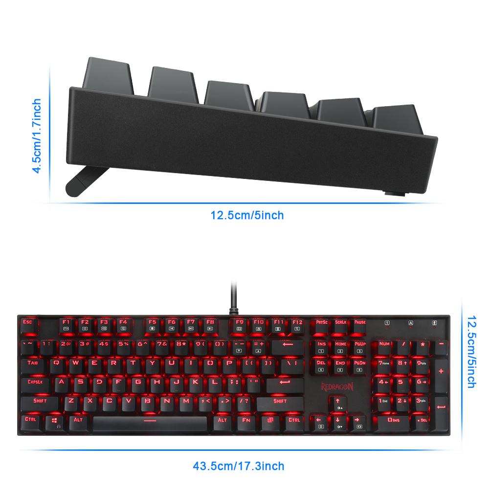 Mechanical Gaming Keyboard, Red Backlight, Anti-Ghosting