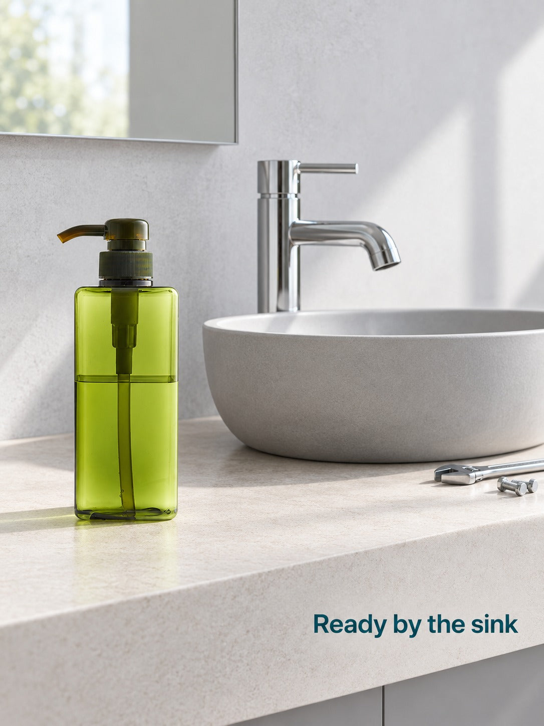 Refillable Square Lotion Pump Bottle for Bathroom Storage