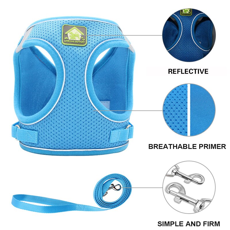 Reflective Cat Harness Leash Set for Safer Outdoor Walks