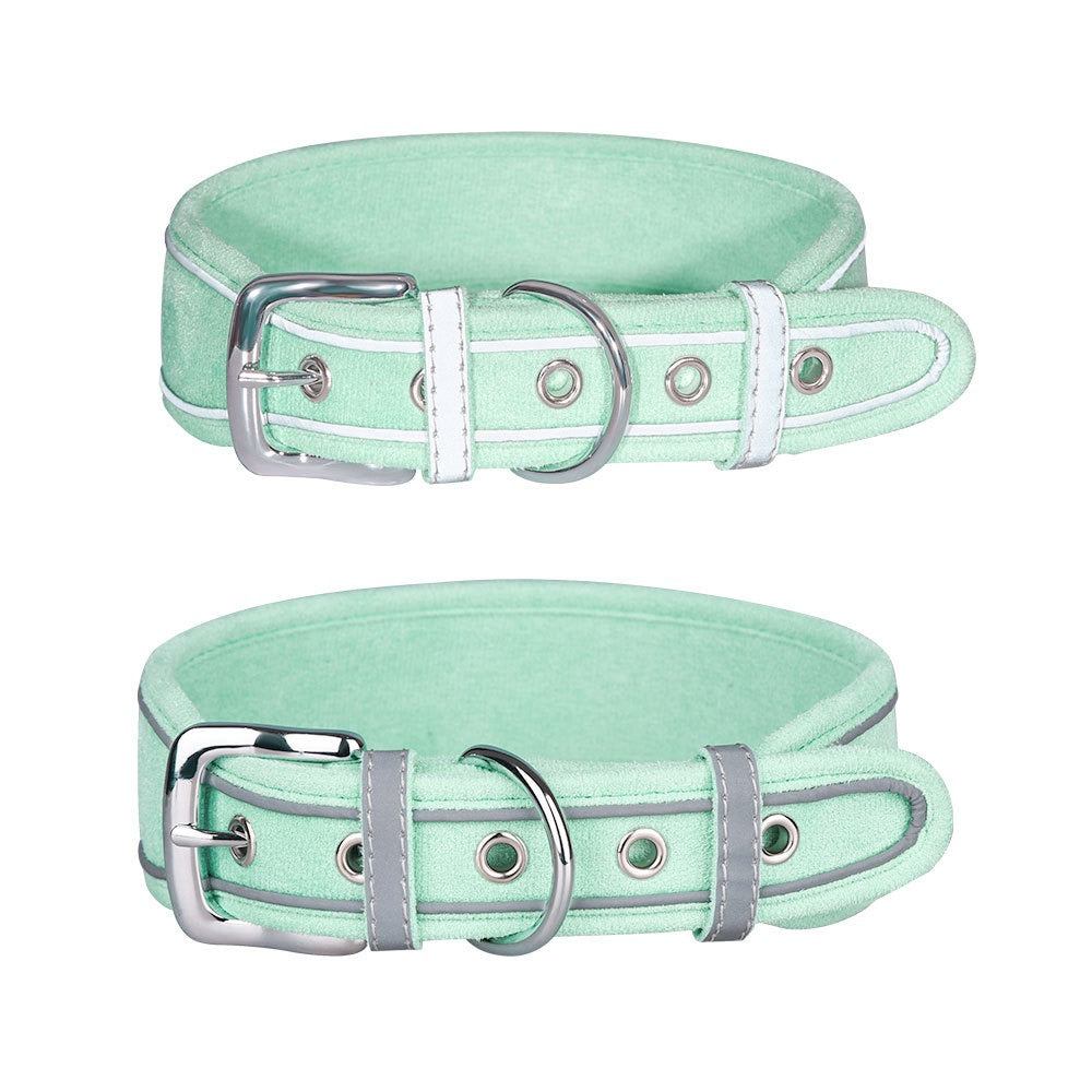 Reflective Rhinestone Dog Collar for Glamorous Walks