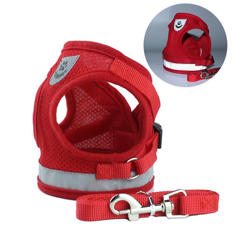 Reflective Dog Harness and Leash Set for Safer Walks
