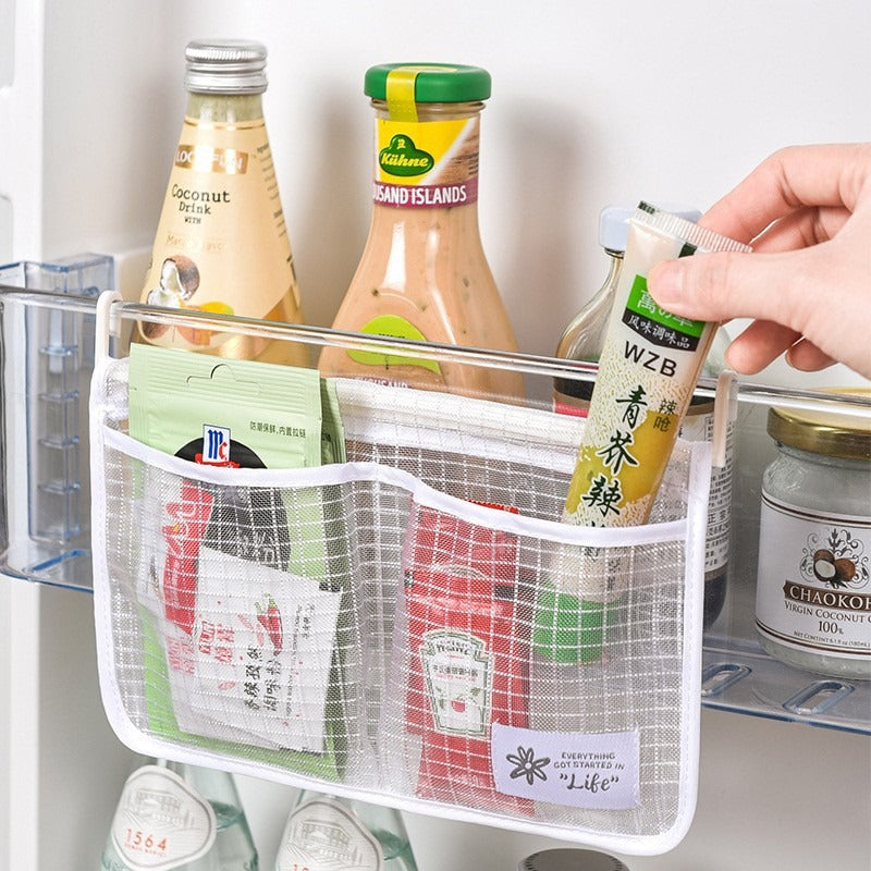 Hanging Fridge Organizer Bag for Sauces and Snacks