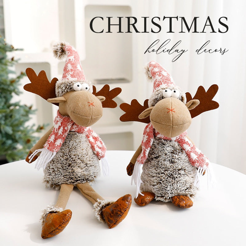 Reindeer Plush Christmas Decoration for Cozy Displays