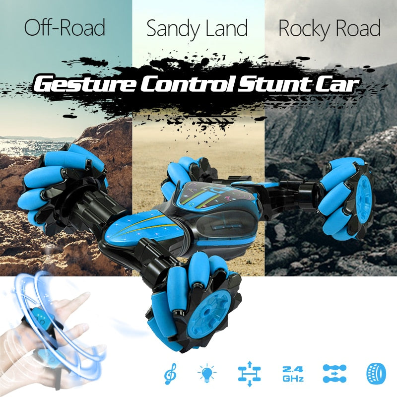 Gesture-Controlled Stunt RC Car for Off-Road Play