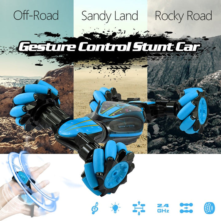 Gesture-Controlled Stunt RC Car for Off-Road Play