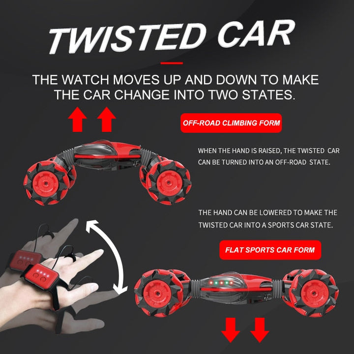 Gesture-Controlled Stunt RC Car for Off-Road Play