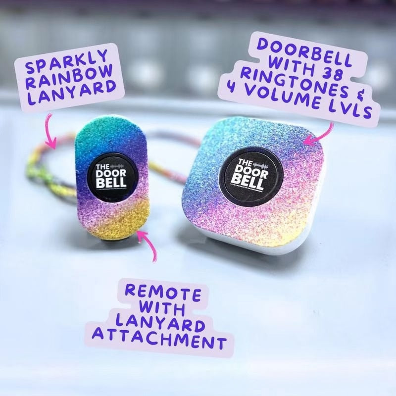 Rainbow Wireless Doorbell with Wearable Call Button