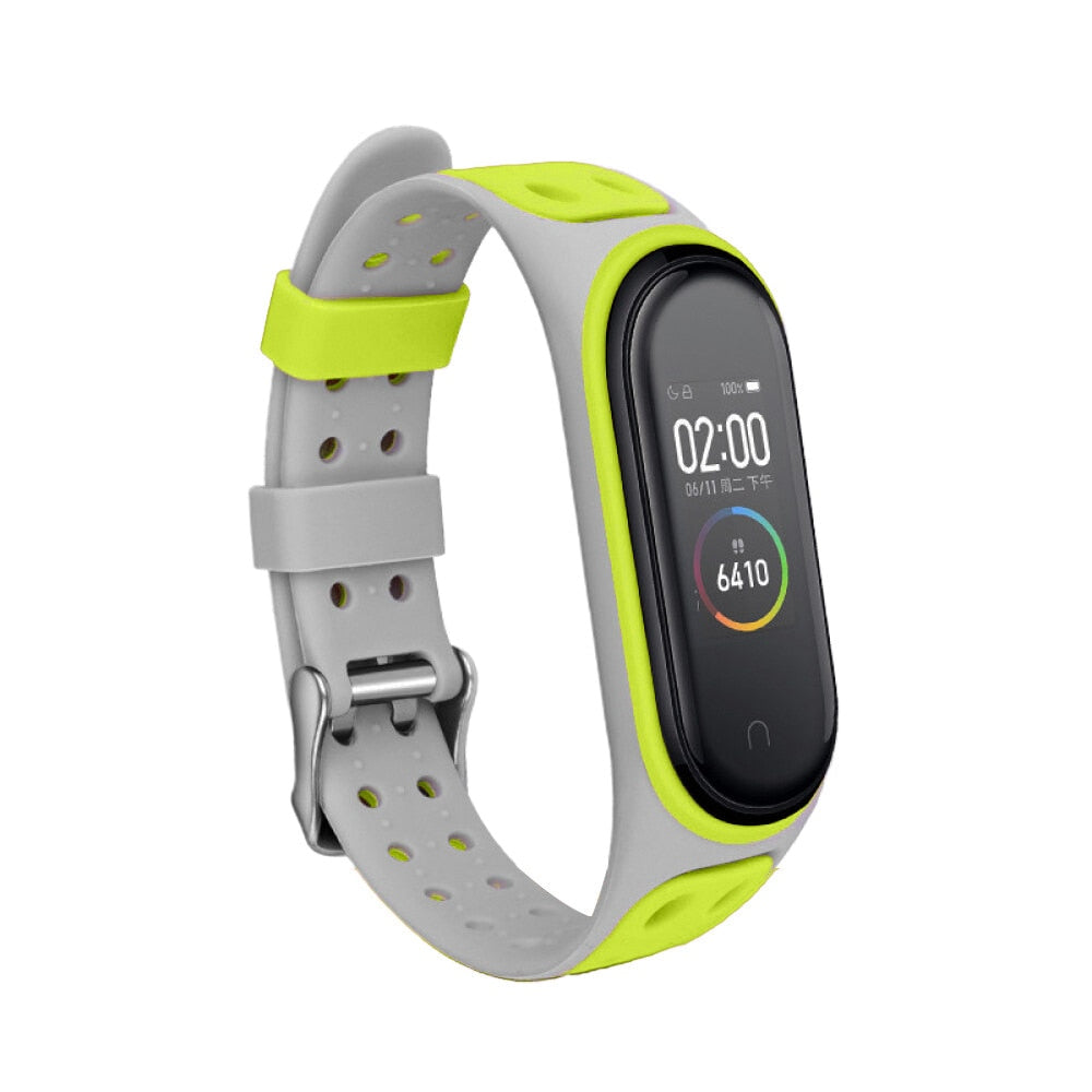 Breathable Two-Tone Sport Strap for Xiaomi Mi Band 3/4/5