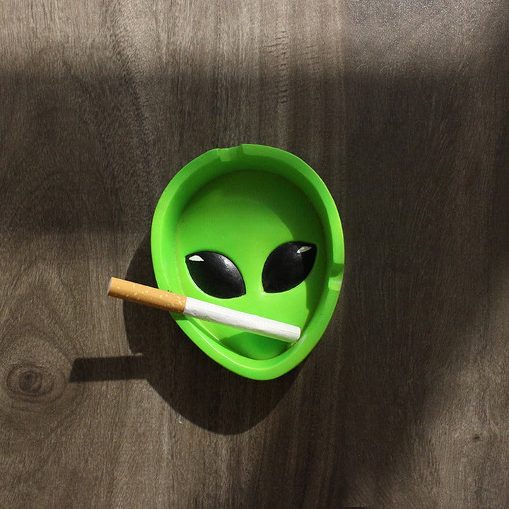 Alien Resin Ashtray for Playful Desk and Table Decor