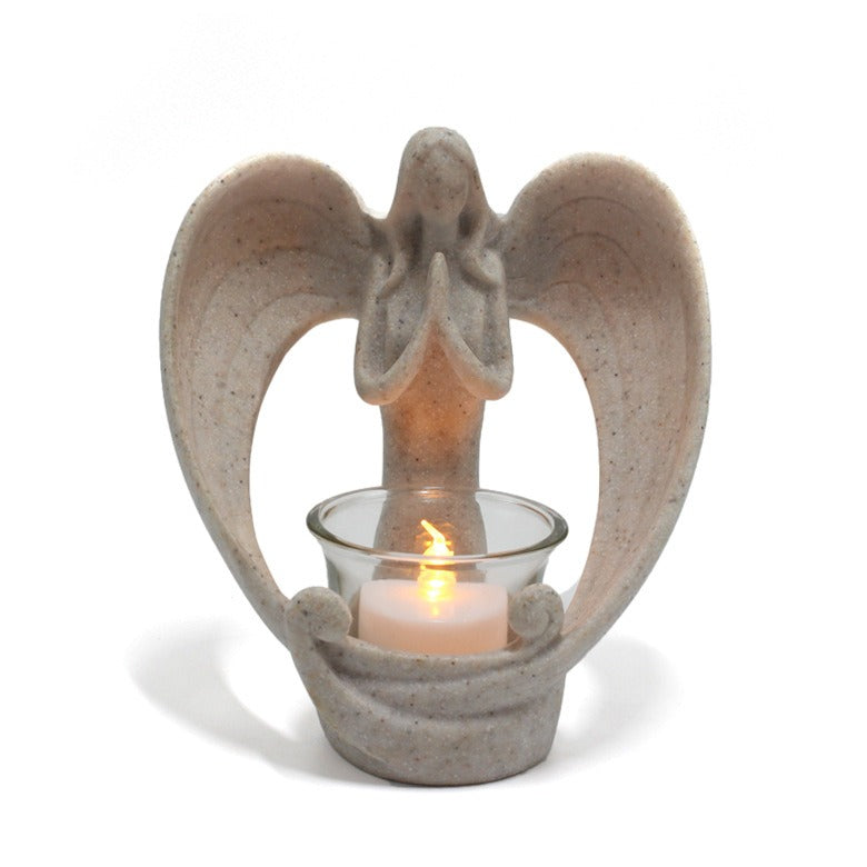 Resin Angel Candle Holder for Calming Table Displays