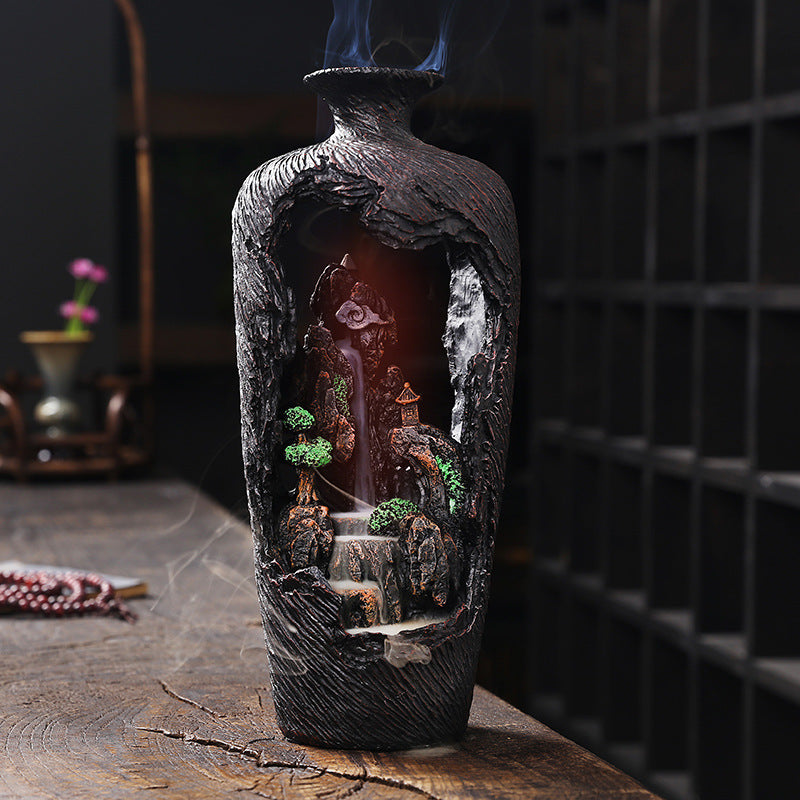 Backflow Incense Burner for Relaxing Waterfall Decor