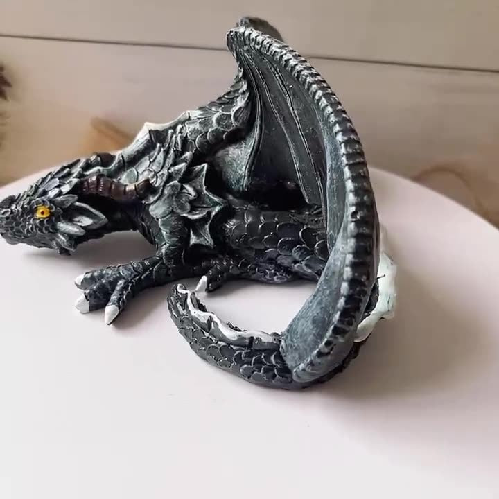 Winged Dragon Sculpture for Dramatic Fantasy Decor