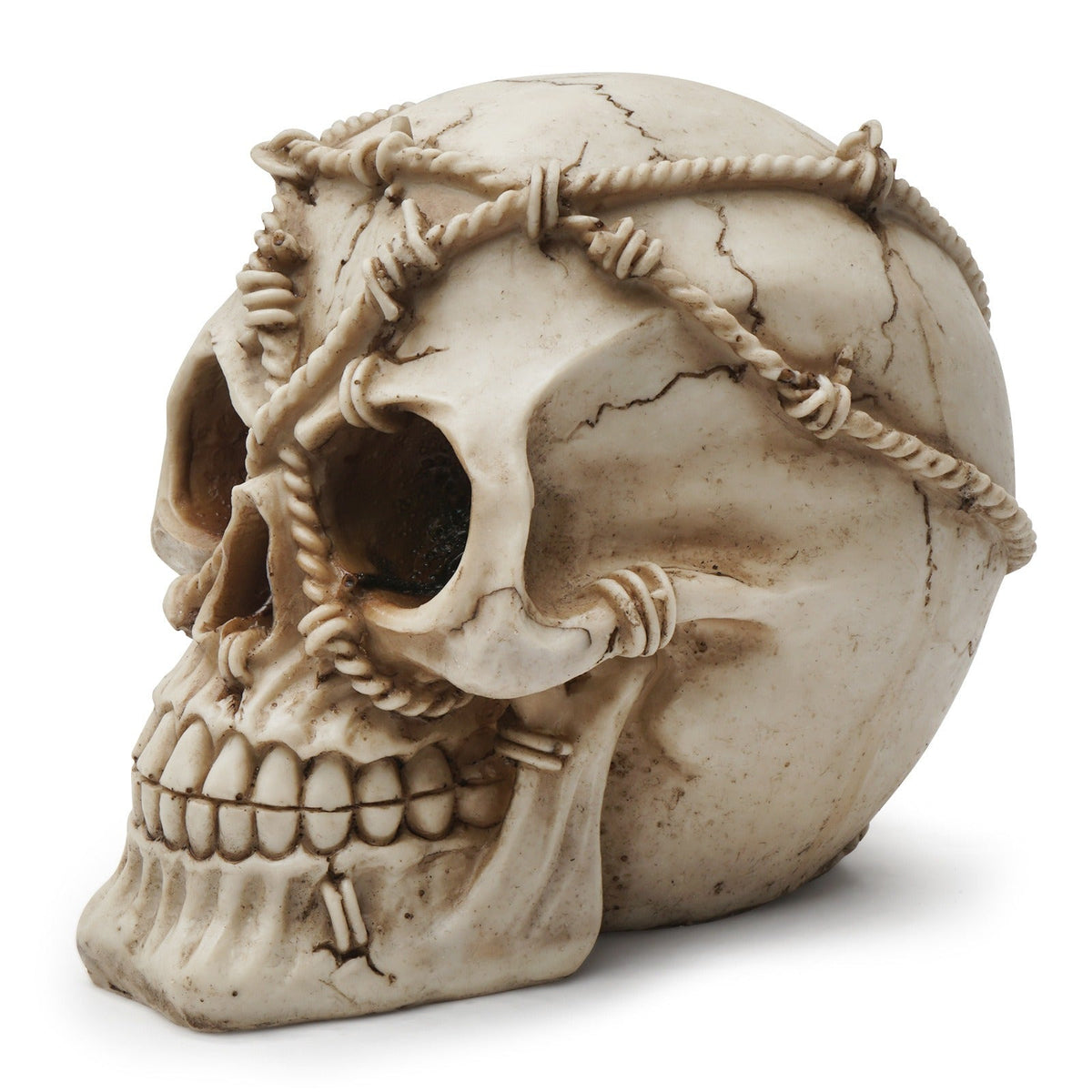 Resin Skull Sculpture for Dramatic Gothic Display