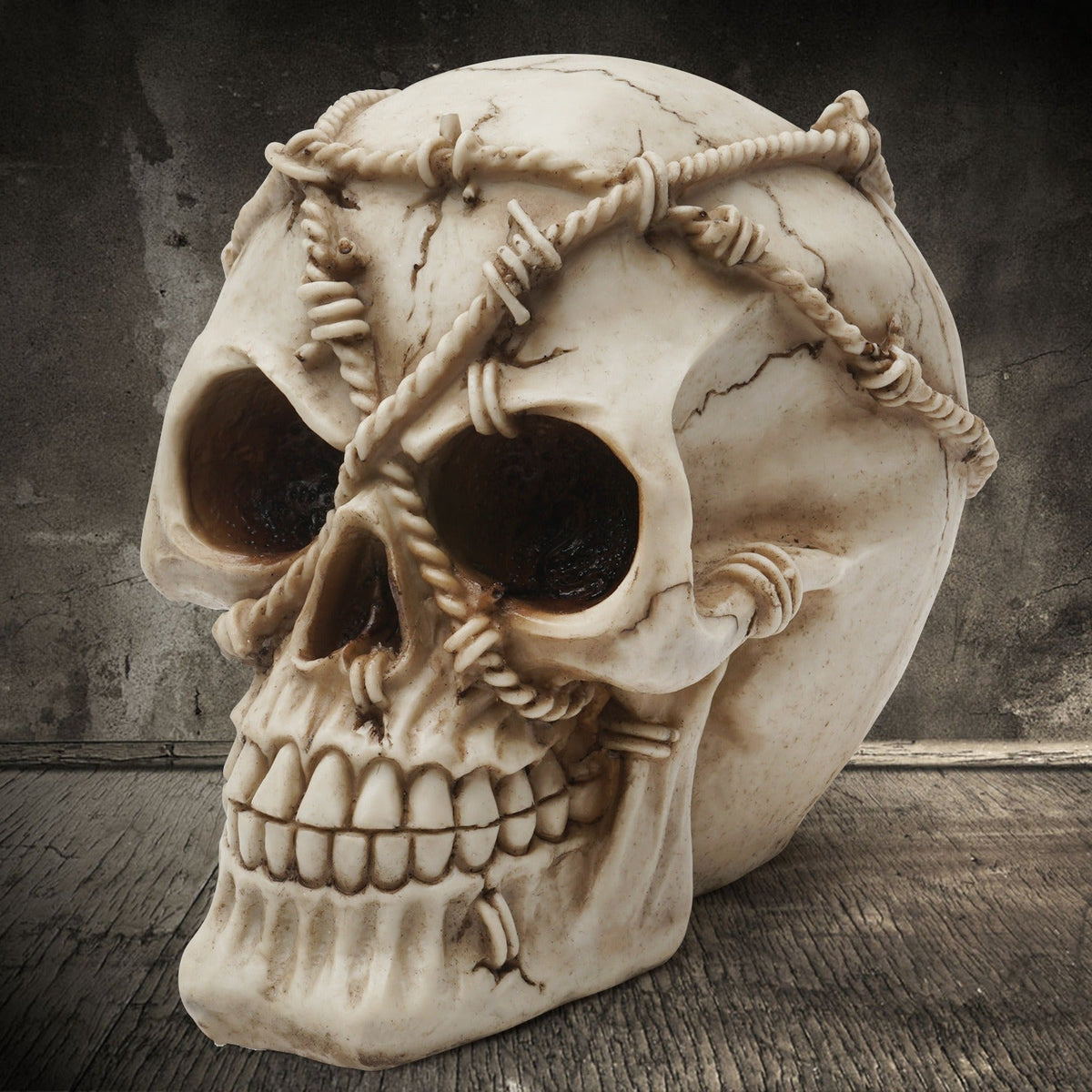 Resin Skull Sculpture for Dramatic Gothic Display