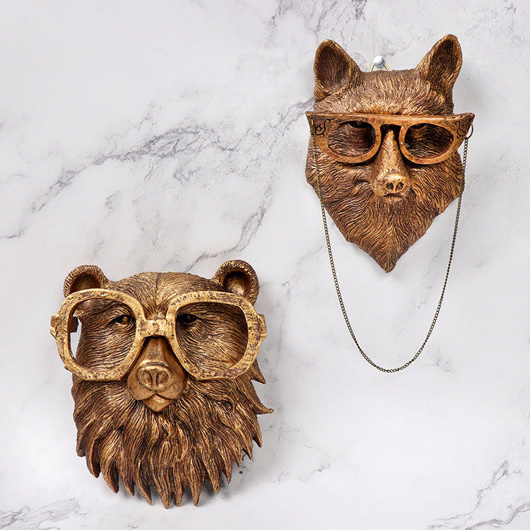 Resin Animal Wall Ornaments for Rustic Halloween Decor
