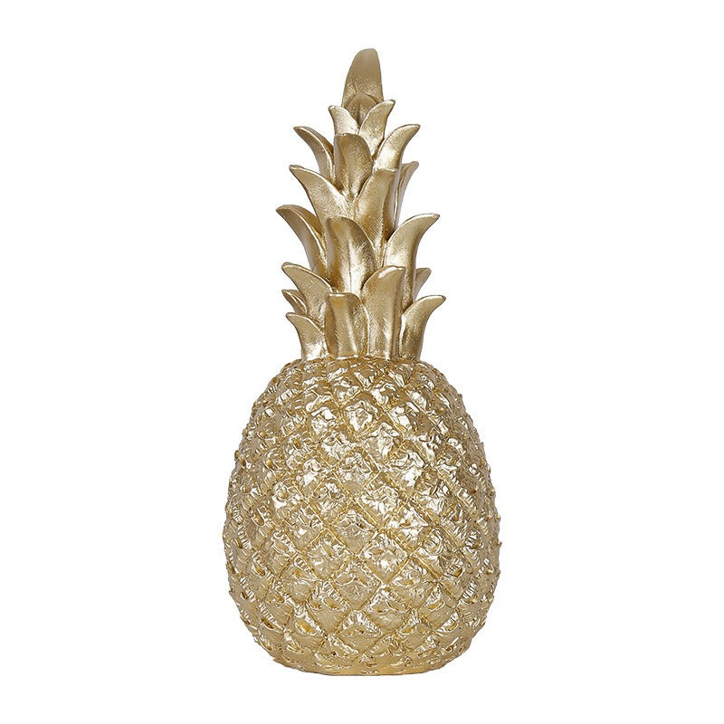 Resin Pineapple Sculpture for Luxury Tabletop Decor