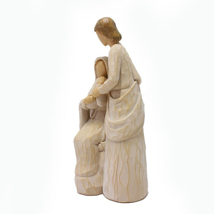 Family Figurine Decor for Warm Rustic Home Displays