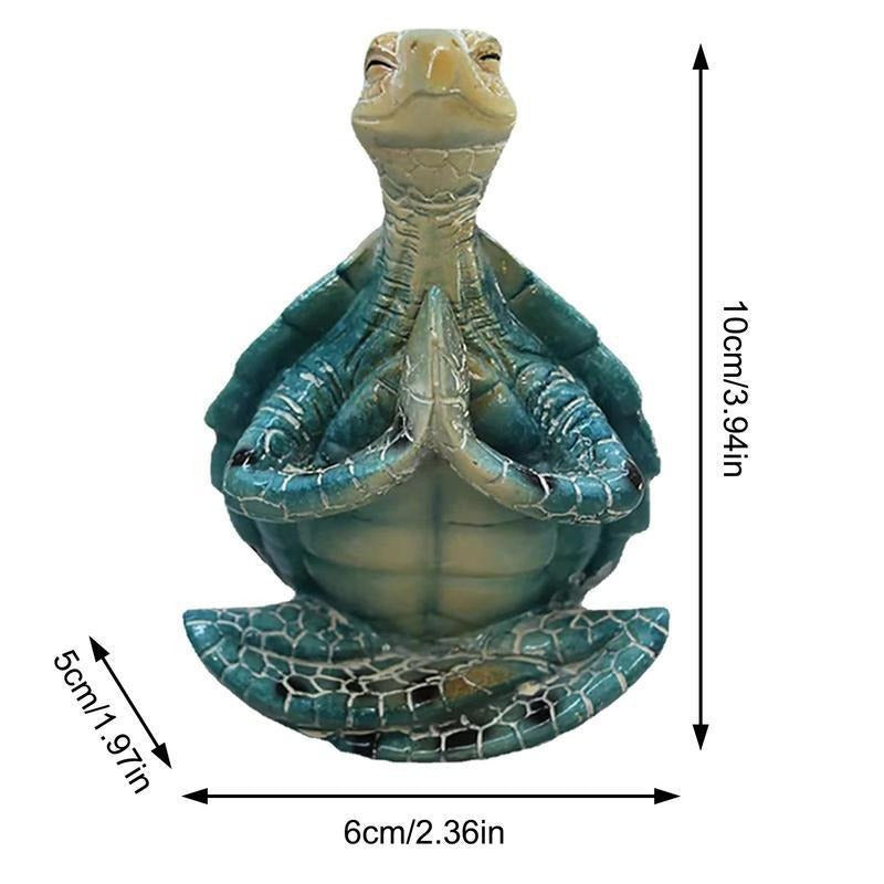 Meditating Sea Turtle Sculpture for Serene Coastal Decor
