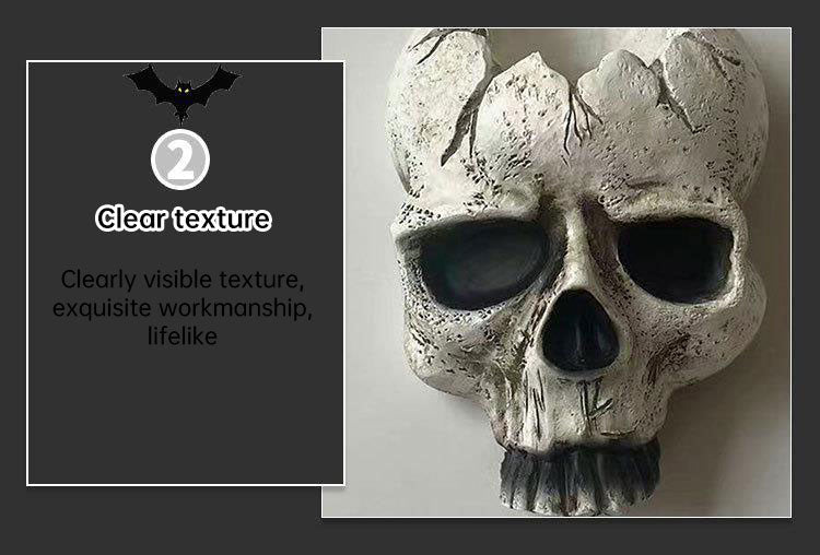Skull Wall Lantern for Gothic Halloween Party Glow