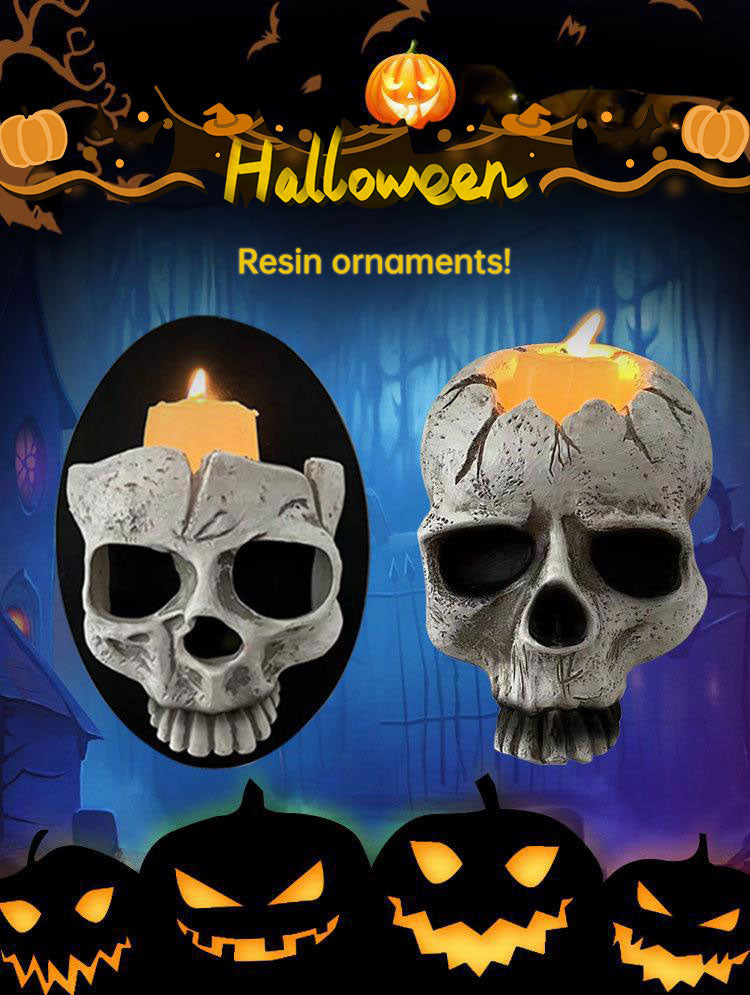 Skull Wall Lantern for Gothic Halloween Party Glow
