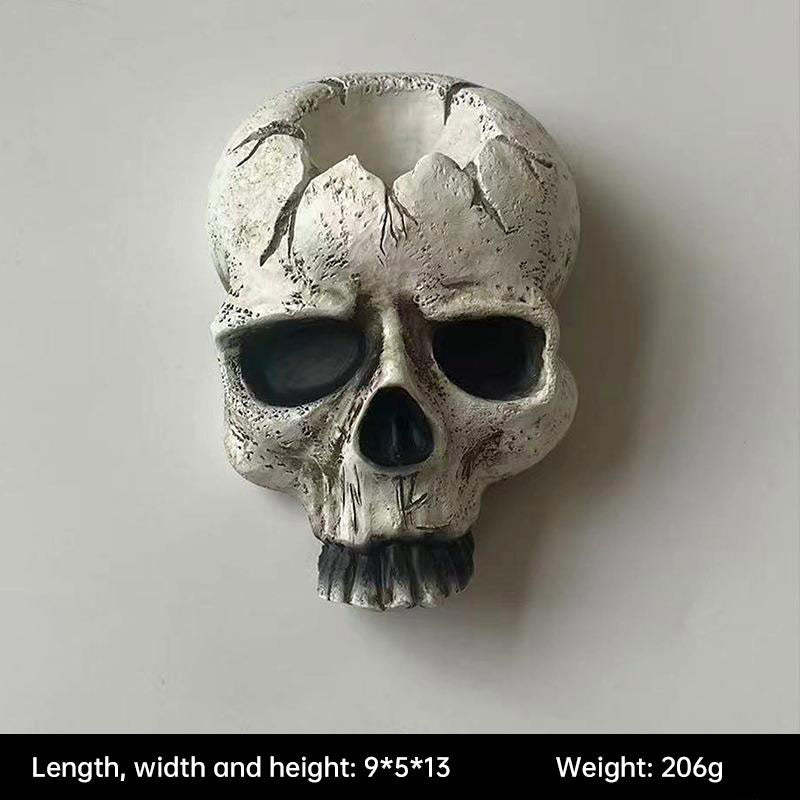 Skull Wall Lantern for Gothic Halloween Party Glow