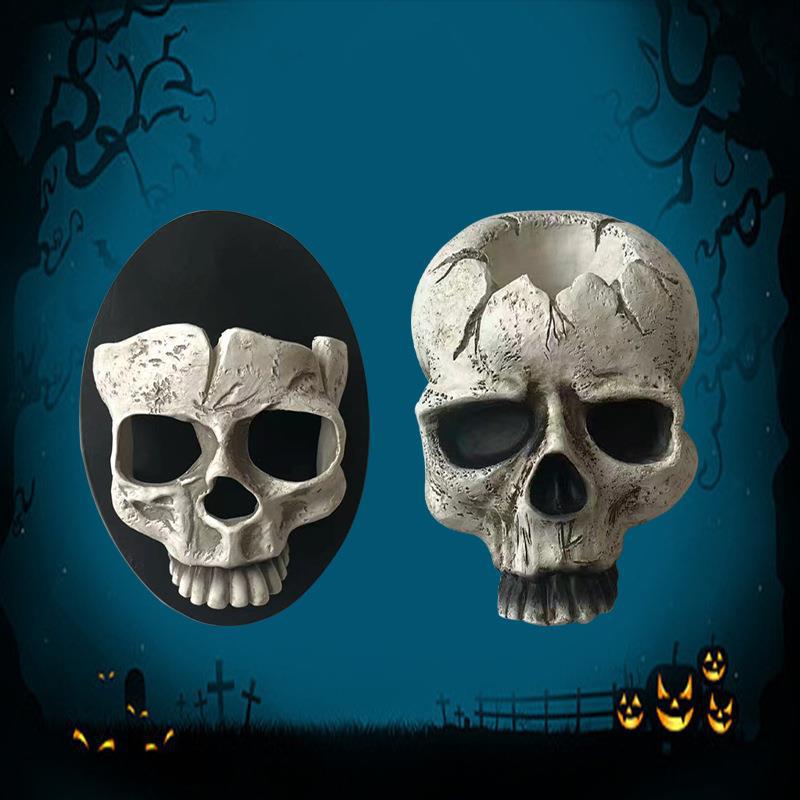 Skull Wall Lantern for Gothic Halloween Party Glow