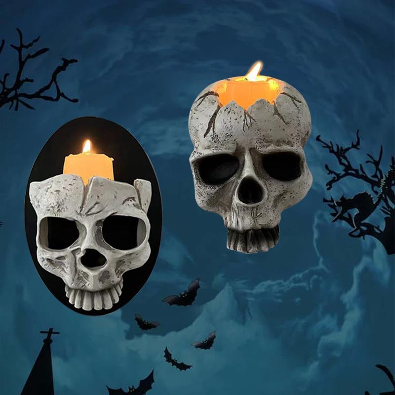Skull Wall Lantern for Gothic Halloween Party Glow