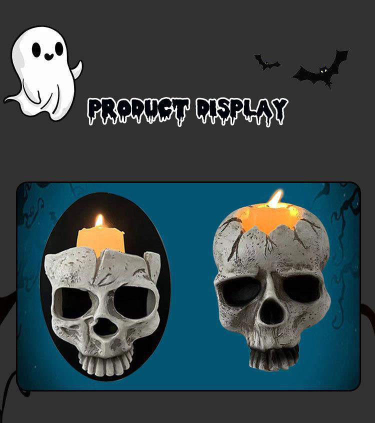 Skull Wall Lantern for Gothic Halloween Party Glow