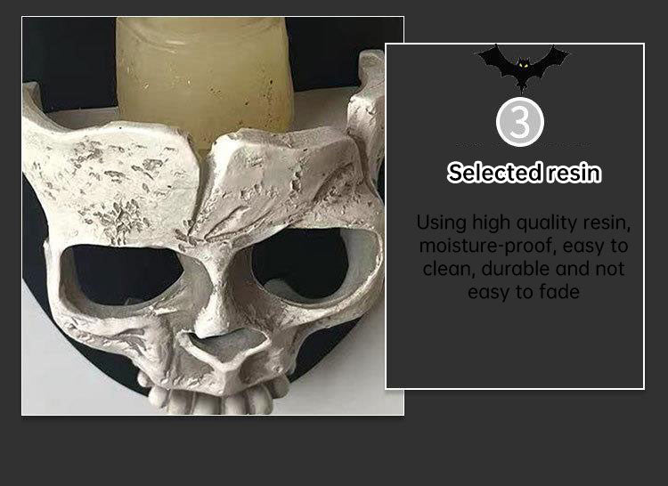 Skull Wall Lantern for Gothic Halloween Party Glow