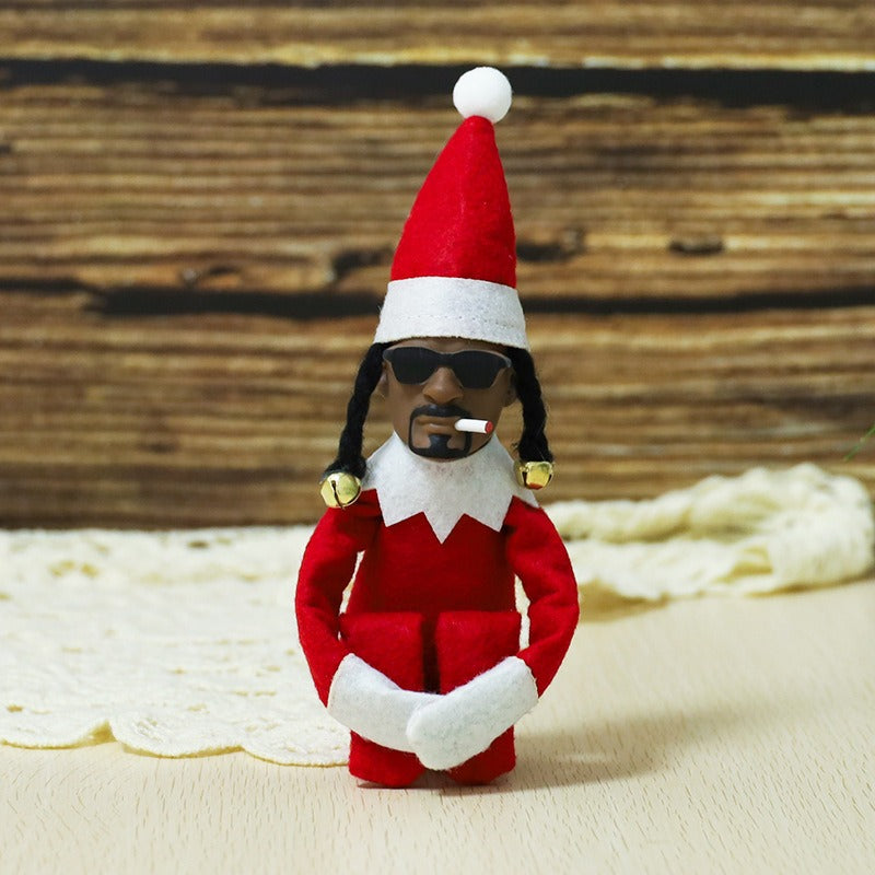 Snoop-Inspired Christmas Elf Doll for Playful Decor