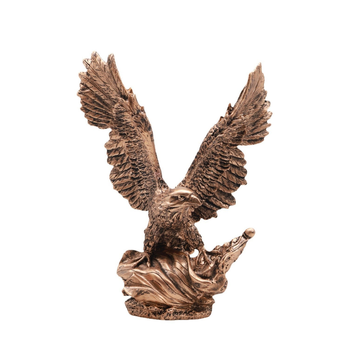 Eagle Sculpture Decor: Antique Bronze Statement Accent