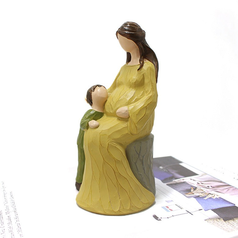 Mother and Child Resin Sculpture for Meaningful Decor