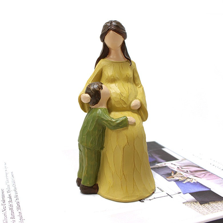Mother and Child Resin Sculpture for Meaningful Decor