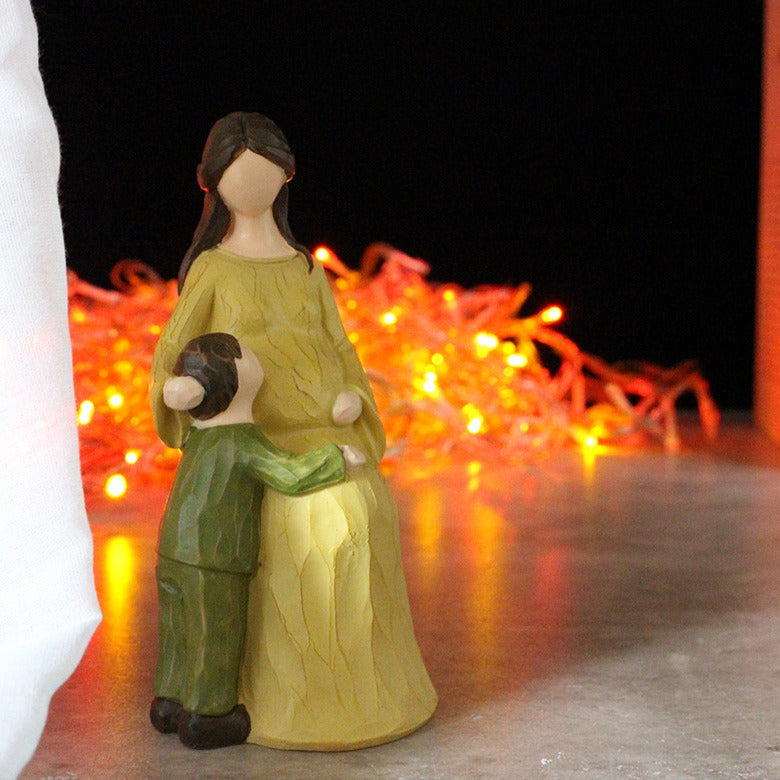 Mother and Child Resin Sculpture for Meaningful Decor