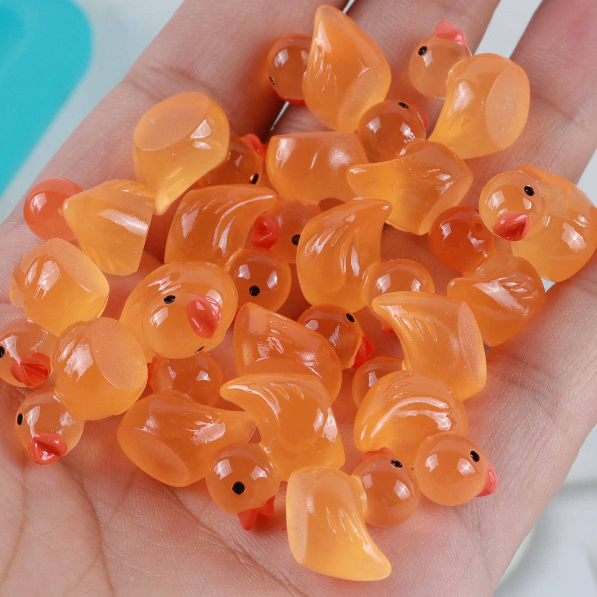 Luminous Mini Duck Charms for Playful DIY Decorations