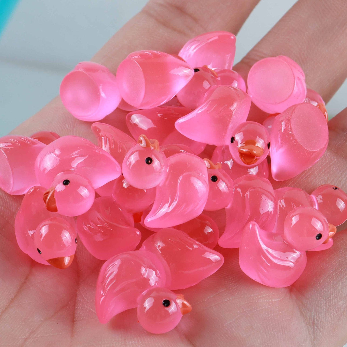 Luminous Mini Duck Charms for Playful DIY Decorations