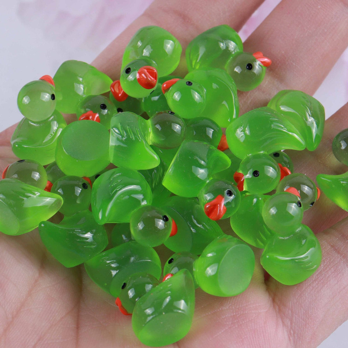 Luminous Mini Duck Charms for Playful DIY Decorations