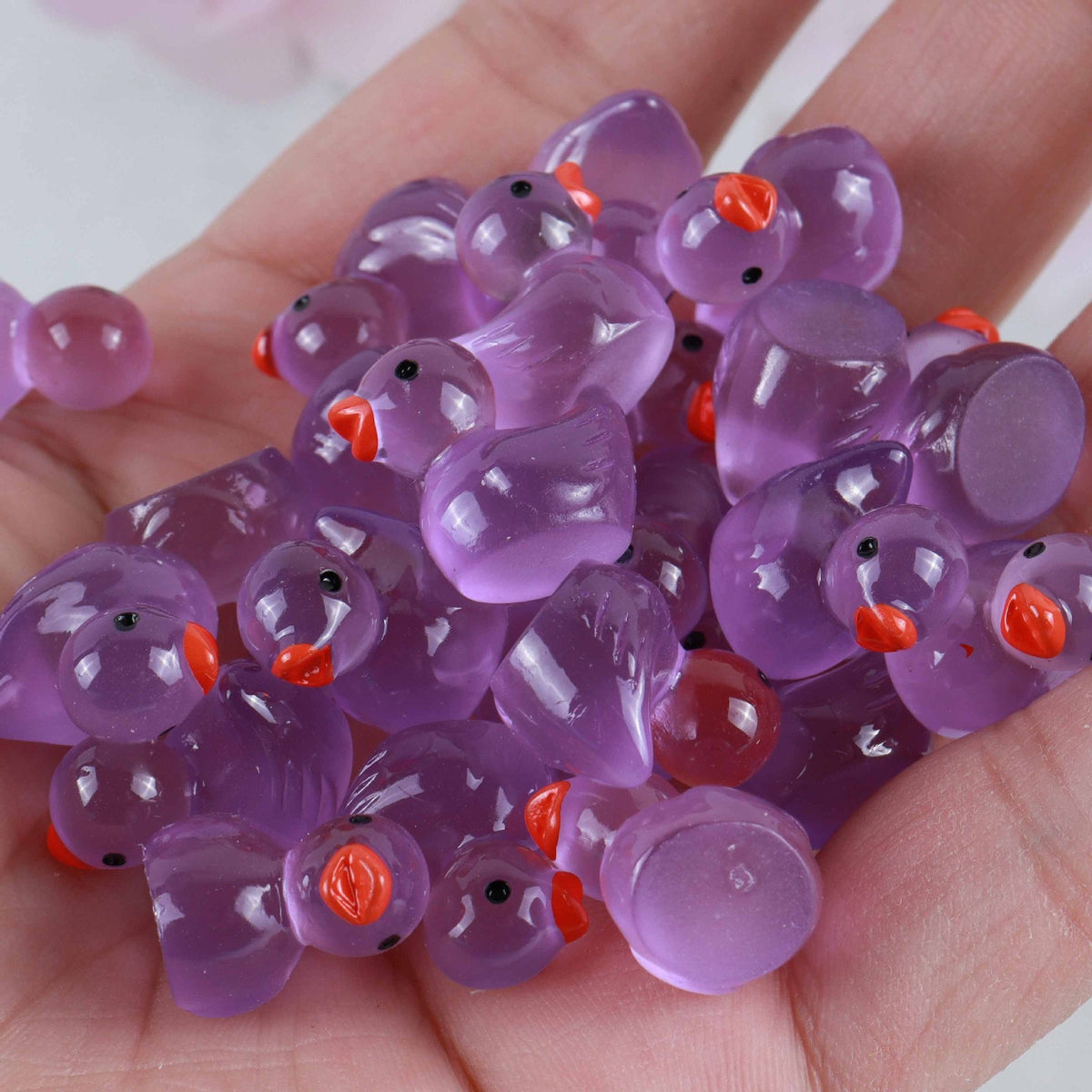 Luminous Mini Duck Charms for Playful DIY Decorations