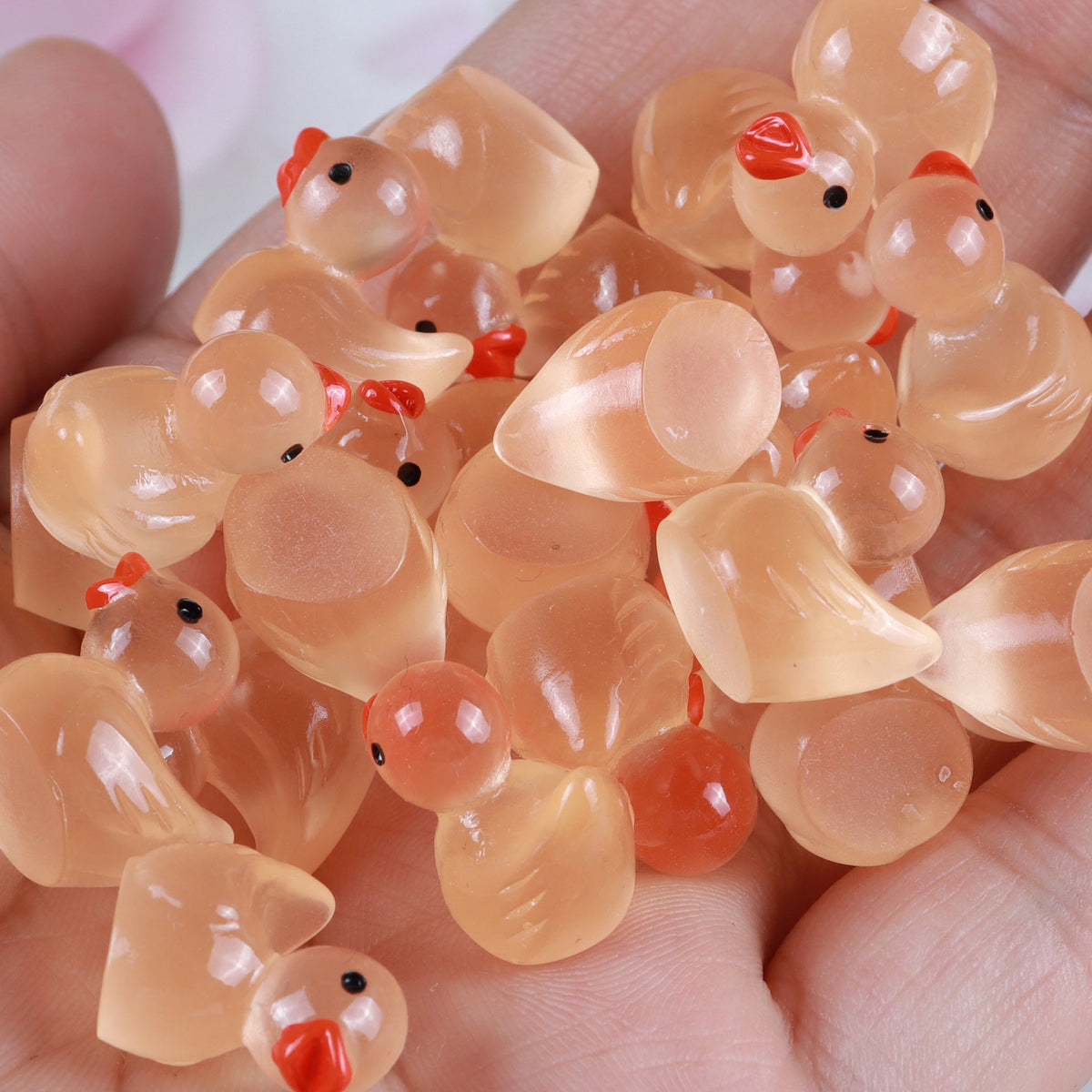 Luminous Mini Duck Charms for Playful DIY Decorations