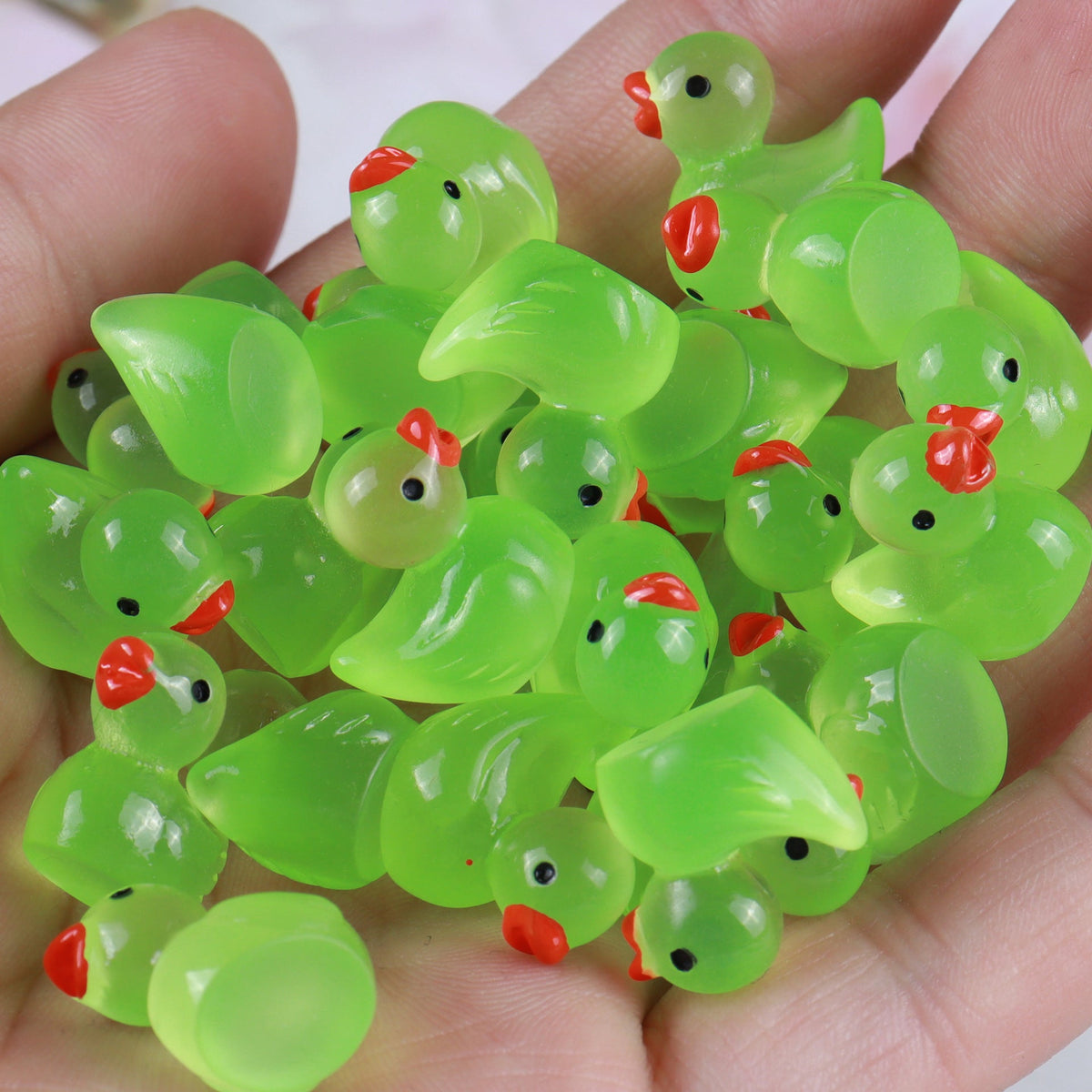 Luminous Mini Duck Charms for Playful DIY Decorations