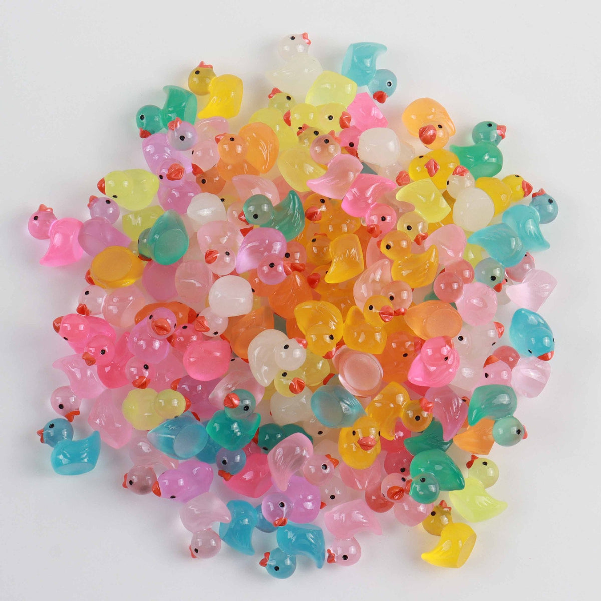 Luminous Mini Duck Charms for Playful DIY Decorations