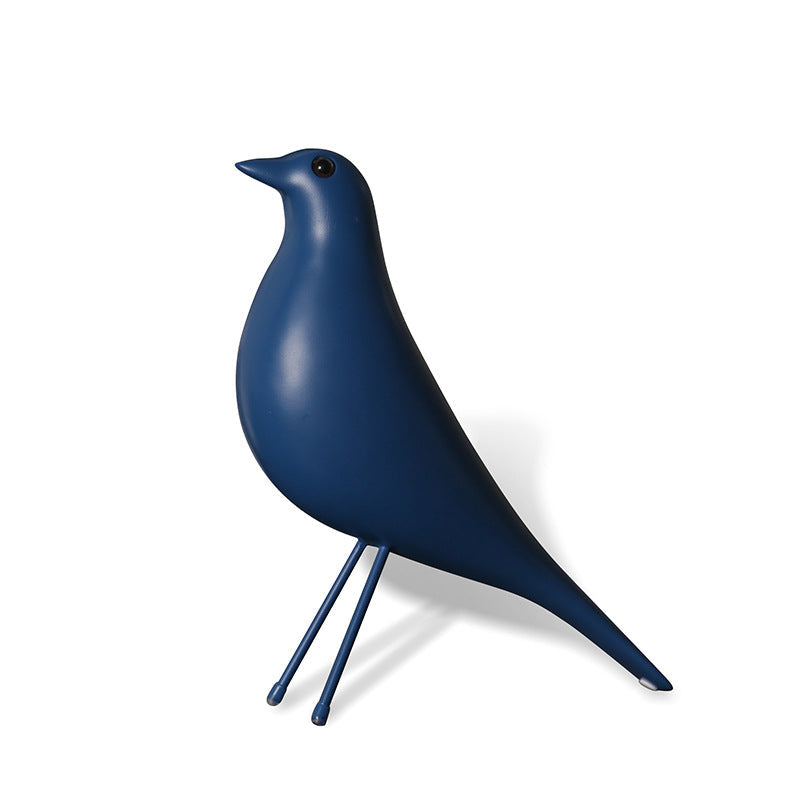 Resin Bird Ornament for Modern Shelf and Table Decor
