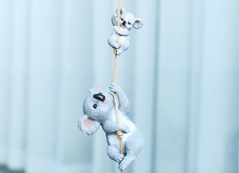 Koala Hanging Ornament for Whimsical Balcony Garden Decor