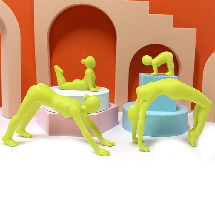 Parent-Child Yoga Sculptures | Playful Resin Decor