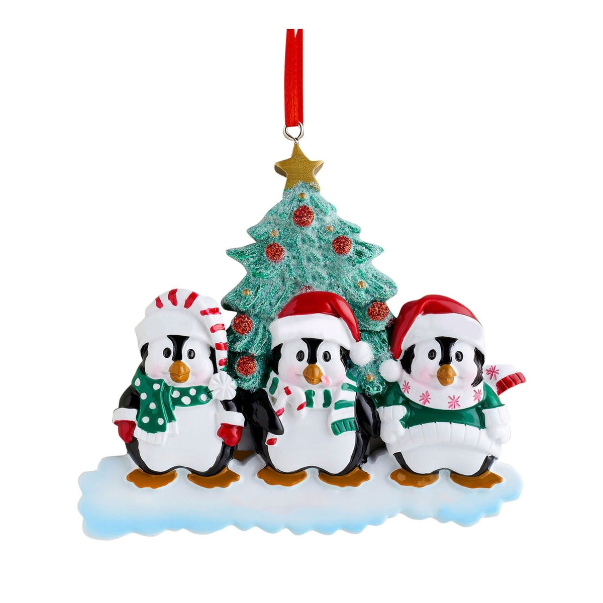 Penguin Family Christmas Ornament for Festive Trees