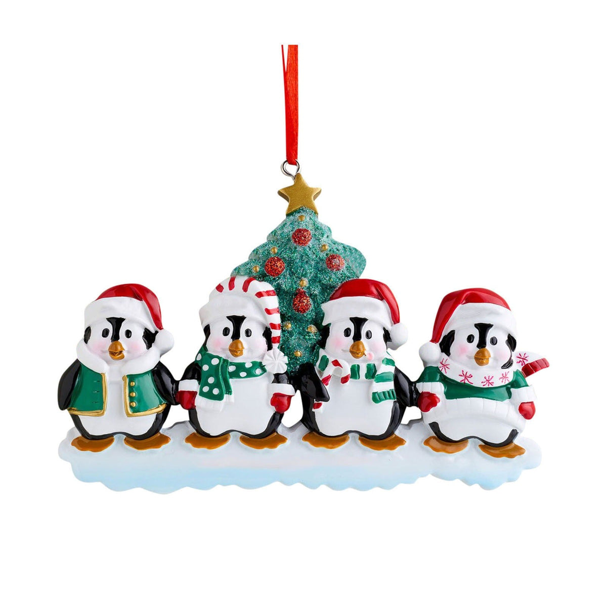 Penguin Family Christmas Ornament for Festive Trees
